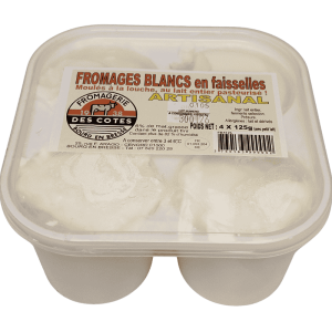 Fromages blancs fermiers x4 au lait de vache