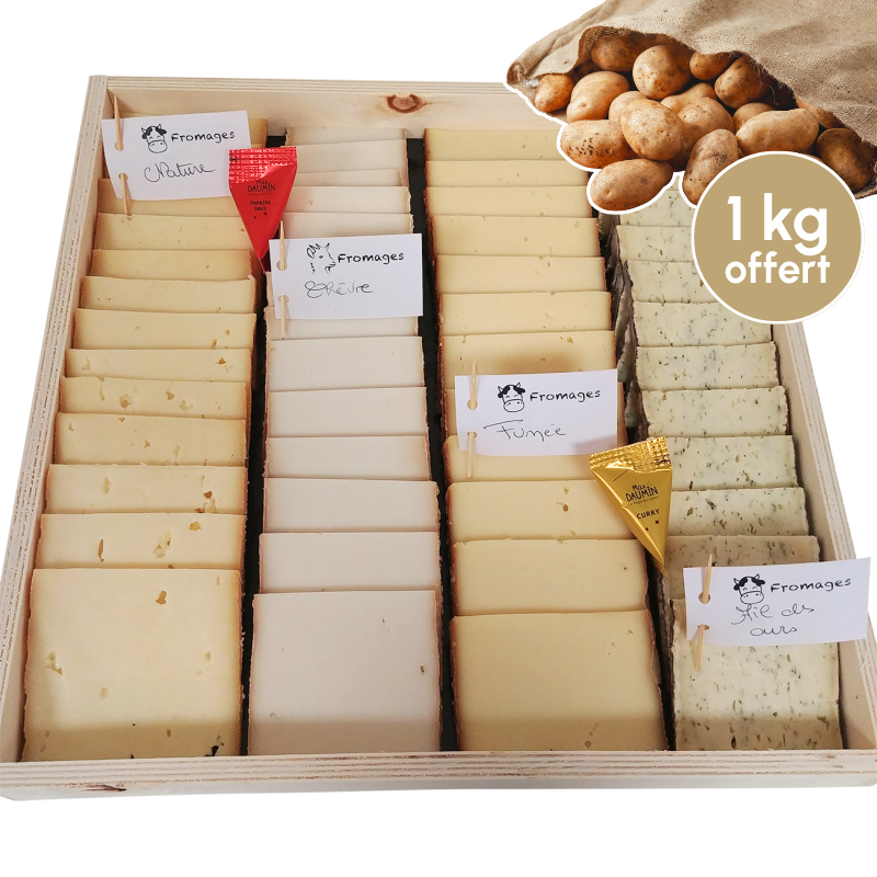 Tray raclette which bleats + of potato offered