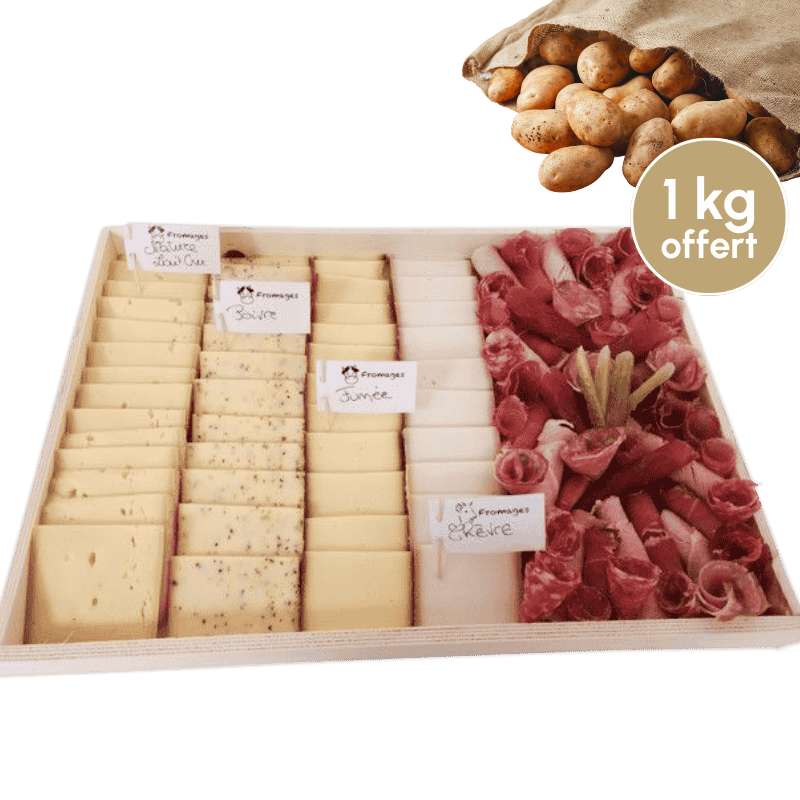Plateau raclette & charcuterie "Qui a un grain" + 1 kg pomme de terre