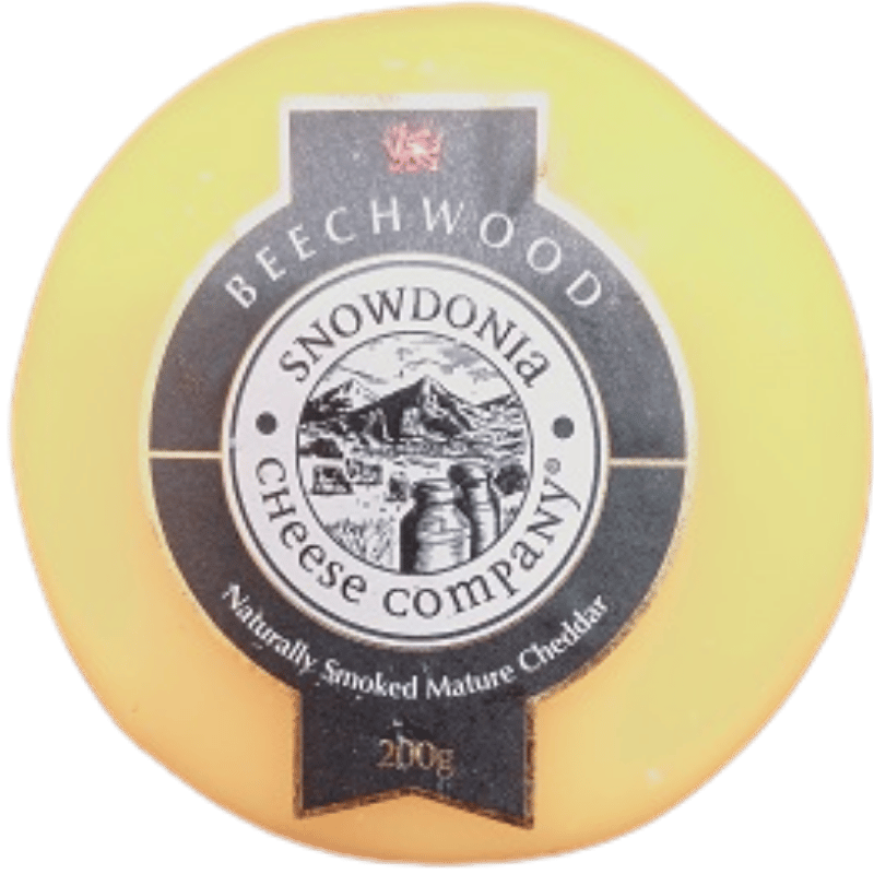 Mini Cheddar fumé au bois de hêtre Snowdonia | Fromage anglais