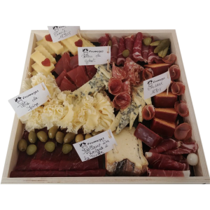 Aperitif cheese and charcuterie platter