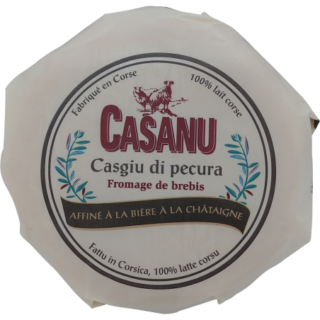 Fromage de brebis Casanu 100% Corse affiné à la bière à la châtaigne