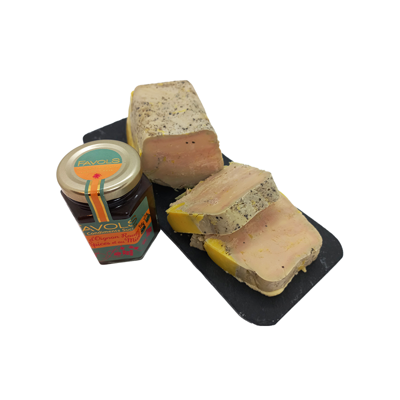 Whole semi-cooked duck foie gras from the southwest PGI