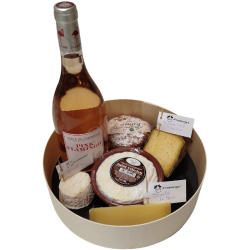 Summer aperitif tray - bottle of organic rosé igp Camargue