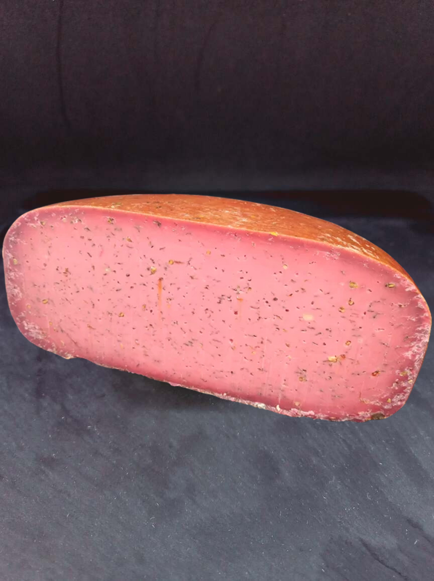 Tomme fermière du Berry with red pesto